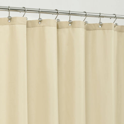 Picture of ALYVIA SPRING Extra Long Fabric Shower Curtain Liner Waterproof - 72" x 84", Soft & Lightweight XL Shower Curtain with 3 Magnets, Machine Washable - 72x84, Cream