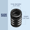 Picture of Tire Valve Stem Cap Cover - (5 Pack) Tire Air Caps Metal with Plastic Liner Corrosion Resistant Leak-Proof Snow Snowflake for Car Motorcycle Bike Black