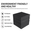 Picture of Focusound 52 Pack Acoustic Foam Panels 1" x 12" x 12" Sound Proof Foam Panles Soundproofing Noise Cancelling Wedge Panels for Home Office Recoding Studio with 300PCS Double-Side Adhesive