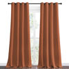 Picture of NICETOWN Halloween Burnt Orange Blackout Extra Long Curtains for Sliding Door, 55 by 120, 2 Pieces, Blocking Out Sunlight Window Treatment Modern Design Grommet Curtain Panels for Dining Room