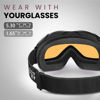 Picture of OutdoorMaster Ski Goggles OTG - Over Glasses Ski/Snowboard Goggles for Men, Women & Youth - 100% UV Protection (Blackframe Orangelens VLT65%)