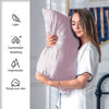 Picture of Mulberry Silk Pillow Cases Standard Size Silk Pillowcase with Zipper Soft Breathable Smooth Cooling Satin Silk Pillow Covers for Sleeping for Hair and Skin (Lavender,20"X 26",1Pcs)