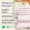Picture of Extra Deep Queen Sheet Set - 6 Piece Breathable and Cooling Sheets - Hotel Luxury Bed Sheets Set - Easy Fit - Soft, Wrinkle Free and Comfy Sheets Set - Lavender Pink Sheet Set with Extra Deep Pockets