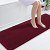 Picture of OLANLY Bathroom Rugs 59x20, Extra Soft Absorbent Chenille Bath Rugs, Rubber Backing Quick Dry, Machine Washable Bath Mats for Bathroom Floor, Tub and Shower, Home Decor Accessories, Burgundy