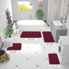 Picture of OLANLY Bathroom Rugs 59x20, Extra Soft Absorbent Chenille Bath Rugs, Rubber Backing Quick Dry, Machine Washable Bath Mats for Bathroom Floor, Tub and Shower, Home Decor Accessories, Burgundy