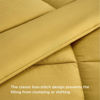 Picture of Bedsure Comforter Duvet Insert - Quilted Comforters Twin Size, All Season Duvet, Down Alternative Bedding Comforter with Tabs(Mustard Yellow,Twin 88"x68")