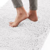 Picture of Gorilla Grip Bath Rug Mat 60x24, Thick Soft Absorbent Chenille, Rubber Backing Quick Dry Microfiber Mats, Machine Washable Rugs for Shower Floor, Bathroom Runner Bathmat Accessories Decor, White