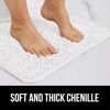 Picture of Gorilla Grip Bath Rug Mat 60x24, Thick Soft Absorbent Chenille, Rubber Backing Quick Dry Microfiber Mats, Machine Washable Rugs for Shower Floor, Bathroom Runner Bathmat Accessories Decor, White