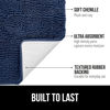 Picture of Gorilla Grip Bath Rug Mat 42x24, Thick Soft Absorbent Chenille, Rubber Backing Quick Dry Microfiber Mats, Machine Washable Rugs for Shower Floor, Bathroom Runner Bathmat Accessories Decor, Navy Blue
