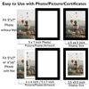 Picture of JCJMY 5x7 Picture Frame Black with 4x6 Mat for Wall Hanging or Tabletop, Display Photo 4x6 with Mat or 5x7 Without Mat, 5 by 7 Wall Gallery Poster Photo Frame with Shatter Resistant Plexiglass, Black