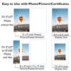 Picture of JCJMY 11x17 Picture Frame White with 8x10 Mat, Display Photo 8x10 with Mat or 11 x 17 Without Mat, Wall Hanging Large 11x17 Poster Frame with Shatter Resistant Plexiglass, White