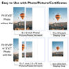 Picture of 8x10 Picture Frame White with 5x7 Mat for Wall Hanging or Tabletop, Display Photo 5x7 with Mat or 8x10 without Mat, 8 by 10 Wall Gallery Poster Photo Frame with Shatter Resistant Plexiglass, White