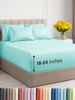 Picture of Extra Deep King Sheet Set - 6 Piece Breathable & Cooling Sheets - Hotel Luxury Bed Sheets Set - Easy & Secure Fit - Soft, Wrinkle Free & Comfy Sheets Set - Spa Blue Sheet Set with Extra Deep Pockets