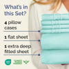 Picture of Extra Deep King Sheet Set - 6 Piece Breathable & Cooling Sheets - Hotel Luxury Bed Sheets Set - Easy & Secure Fit - Soft, Wrinkle Free & Comfy Sheets Set - Spa Blue Sheet Set with Extra Deep Pockets