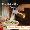 Picture of TrendPlain 16oz/470ml Olive Oil Sprayer for Cooking - 2 in 1 Olive Oil Dispenser for Kitchen Gadgets, Air Fryer, Salad, and BBQ - Periwinkle