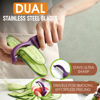 Picture of Spring Chef Professional Purple Swivel Vegetable Peeler for Kitchen, Stainless Steel Potato Peeler with Soft Grip Handle, Perfect For Veggie, Fruit, Carrot, Apple, Cucumber - Dishwasher Safe