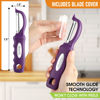 Picture of Spring Chef Professional Purple Swivel Vegetable Peeler for Kitchen, Stainless Steel Potato Peeler with Soft Grip Handle, Perfect For Veggie, Fruit, Carrot, Apple, Cucumber - Dishwasher Safe
