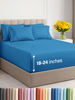 Picture of Extra Deep King Sheet Set - 6 Piece Breathable & Cooling Sheets - Hotel Luxury Bedding Set with 18-24 Inch Extra Deep Pockets - Easy Fit - Super Soft, Wrinkle Free and Comfy - Denim Blue, King Size