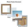 Picture of JCJMY 4x4 Picture Frame Rustic Brown for Wall Hanging or Tabletop, Wall Mounting Horizontally or Vertically, 4 x 4 Wall Gallery Poster Photo Frame with Shatter Resistant Plexiglass, Rustic Brown