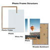 Picture of JCJMY 11x17 Picture Frame Rustic Brown with 8x10 Mat, Display Photo 8x10 with Mat or 11 x 17 Without Mat, Wall Hanging Large 11x17 Poster Frame with Shatter Resistant Plexiglass, Rustic Brown