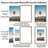Picture of JCJMY 11x17 Picture Frame Rustic Brown with 8x10 Mat, Display Photo 8x10 with Mat or 11 x 17 Without Mat, Wall Hanging Large 11x17 Poster Frame with Shatter Resistant Plexiglass, Rustic Brown