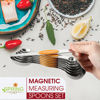 Picture of Spring Chef Stainless Steel Magnetic Measuring Spoons Set of 8 with Leveler, Dual Sided Metal Teaspoon & Tablespoon Measuring Spoons, Kitchen Gadgets for Baking & Cooking, Fits in Spice Jars - Mango