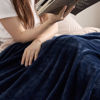Picture of Bedsure Fleece Bed Blankets Full Size Navy - Soft Lightweight Plush Fuzzy Cozy Luxury Blanket Microfiber, 84x90 inches