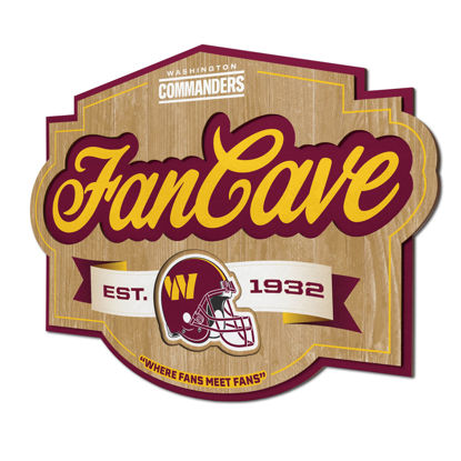 Picture of YouTheFan NFL Washington Commanders Fan Cave Sign for Office