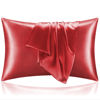 Picture of BEDELITE Satin Pillowcase for Hair and Skin, Super Soft and Cooling Similar to Silk Pillow Cases 2 Pack with Envelope Closure, Gift for Women Men(20"x26" Standard Size, Baked Apple)