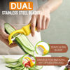 Picture of Spring Chef Premium Swivel Potato Peeler for Kitchen, Stainless Steel Fruit Peeler with Soft Grip Handle, Perfect for Vegetable, Apple, Carrot, Cucumber, Ginger - Dishwasher Safe - Yellow