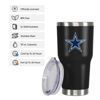 Picture of FOCO Dallas Cowboys NFL Team Logo 30 oz Tumbler - Black
