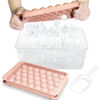 Picture of WIBIMEN Ice Cube Tray with Lid and Bin - Round Ice Trays for Freezer with Lid - Ice Cube Trays for Freezer with Ice Container (1"-2PACK Pink)