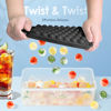 Picture of WIBIMEN Ice Cube Tray with Lid and Bin - Round Ice Trays for Freezer with Lid - Ice Cube Trays for Freezer with Ice Container (0.8"-2PACK Black)