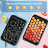 Picture of WIBIMEN Ice Cube Tray with Lid and Bin - Round Ice Trays for Freezer with Lid - Ice Cube Trays for Freezer with Ice Container (0.8"-2PACK Black)