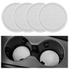 Picture of SINGARO Car Cup Coaster, 4PCS Universal Non-Slip Cup Holders Embedded in Ornaments Coaster, Car Interior Accessories, White