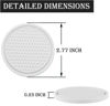 Picture of SINGARO Car Cup Coaster, 4PCS Universal Non-Slip Cup Holders Embedded in Ornaments Coaster, Car Interior Accessories, White