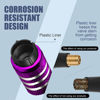 Picture of Tire Valve Stem Cap Cover - (5 Pack) Tire Air Caps Metal with Plastic Liner Corrosion Resistant Leak-Proof Snow Snowflake for Car Motorcycle Bike Purple