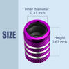 Picture of Tire Valve Stem Cap Cover - (5 Pack) Tire Air Caps Metal with Plastic Liner Corrosion Resistant Leak-Proof Snow Snowflake for Car Motorcycle Bike Purple