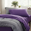 Picture of Bedsure Twin XL Sheet Sets Dorm Bedding - Soft Extra Long Twin Bed Sheets, 3 Pieces Hotel Luxury Purple Sheets Twin XL, Easy Care Microfiber Sheet Set