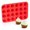 Picture of CAKETIME Silicone Muffin Pan Mini 24 Cups Cupcake Pan, Nonstick Food Grade Silicone Baking Pan 1 Pack