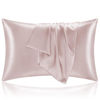 Picture of BEDELITE Satin Pillowcase for Hair and Skin, Super Soft and Cooling Similar to Silk Pillow Cases 2 Pack with Envelope Closure, Gift for Women Men(20"x26" Standard Size, Lotus Pink)