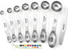 Picture of Spring Chef White Stainless Steel Magnetic Measuring Spoons Set of 8 with Leveler, Dual Sided Metal Teaspoon & Tablespoon Measuring Spoons, Fits in Spice Jars, Kitchen Gadgets for Baking & Cooking