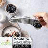 Picture of Spring Chef White Stainless Steel Magnetic Measuring Spoons Set of 8 with Leveler, Dual Sided Metal Teaspoon & Tablespoon Measuring Spoons, Fits in Spice Jars, Kitchen Gadgets for Baking & Cooking