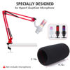 Picture of SUNMON Hyper x QuadCast Boom Arm - Upgraded Red Boom Arm for HyperX QuadCast with QuadCast Windscreen, Sound Insulation and Noise Reduction, HyperX QuadCast Microphone Arm with 3/8" to 5/8" Adapter