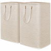 Picture of Lifewit 2 Pack Laundry Hamper Large Collapsible Laundry Baskets, Freestanding Waterproof Clothes Hamper with Easy Carry Handles in Laundry Room Bedroom Bathroom College Dorm for Adults, Beige, 2 x 80L