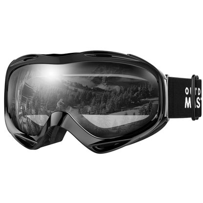 Picture of OutdoorMaster OTG Ski Goggles - Over Glasses Ski/Snowboard Goggles for Men, Women & Youth - 100% UV Protection (Black Frame + VLT 47% Gray Lens)