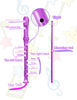 Picture of Mr.Power Soprano Recorder C Key 8 Hole German Fingering Clarinet ABS Music Flute Present for Beginner Graduation School Education Family (Purple)