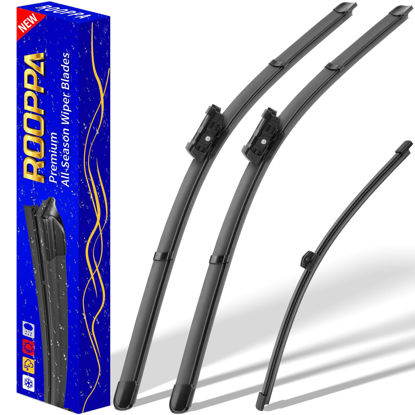 Picture of 3 wipers Replacement for 2009-2017 Audi Q5/2014-2017 Audi SQ5/2019 2021 Audi Q3, Windshield Wiper Blades Original Equipment Replacement - 24"/20"/13" (Set of 3) Top Lock