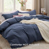 Picture of Bedsure Navy California King Duvet Cover - Soft Prewashed Cal King Duvet Cover Set, 3 Pieces, 1 Duvet Cover 104x98 Inches with Zipper Closure and 2 Pillow Shams, Comforter Not Included