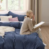 Picture of Bedsure Navy California King Duvet Cover - Soft Prewashed Cal King Duvet Cover Set, 3 Pieces, 1 Duvet Cover 104x98 Inches with Zipper Closure and 2 Pillow Shams, Comforter Not Included